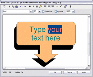 The Edit Text Dialog Box